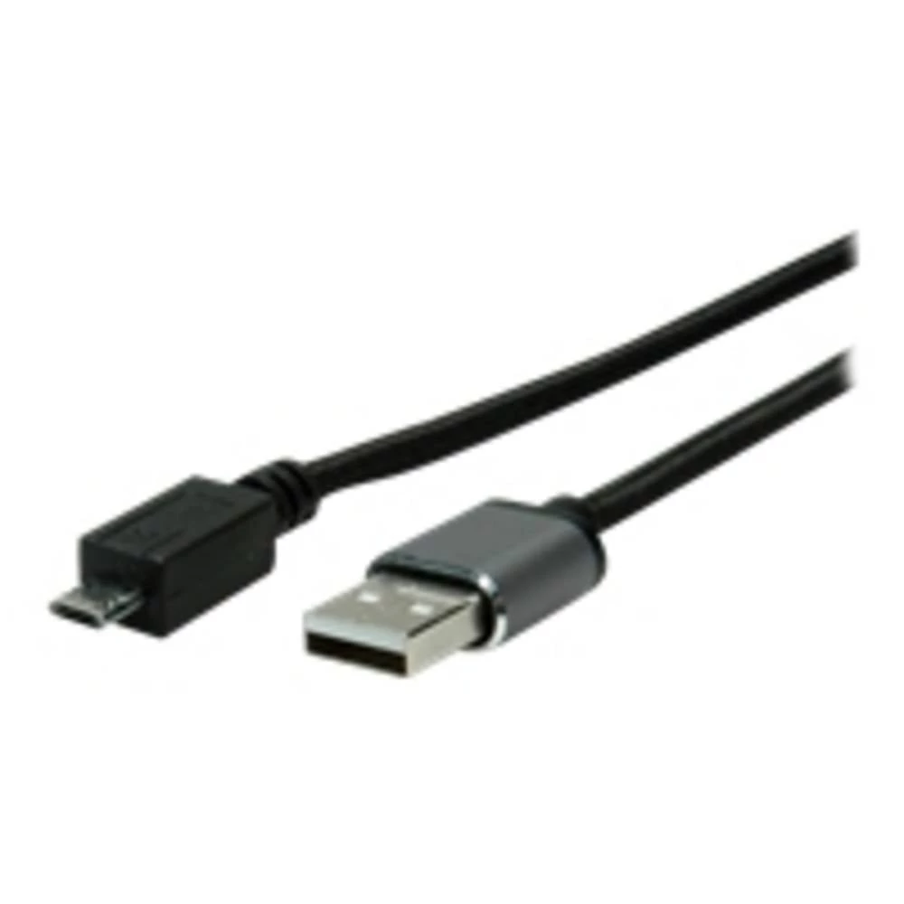 Roline USB kabel USB 2.0 USB-A utikač, USB-Micro-B utikač 0.80 m crna sa zaštitom 11.02.8770 slika