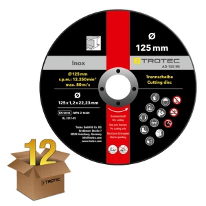 INOX-Metal-Rezna ploča AD 125 MI u paketu od 12 komada