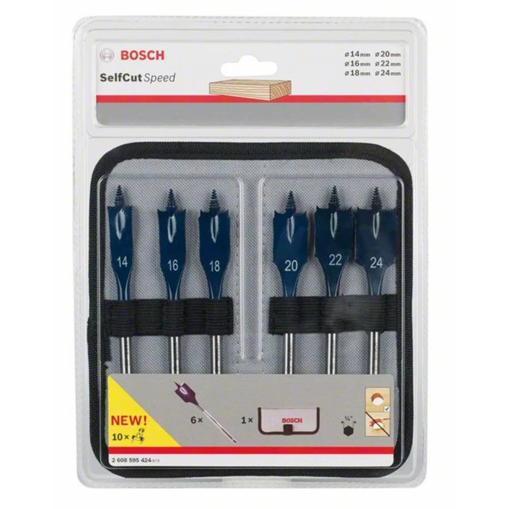 Drvo-svrdlo za glodanje-komplet 6-dijelni Bosch Accessories 2608595424 1/4 "(6.3 mm) 1 Set slika