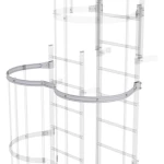 Günzburger Steigtechnik 61963 Stražnja zaštitna šipka, offset dizajn, eloksirani aluminij 1 St.