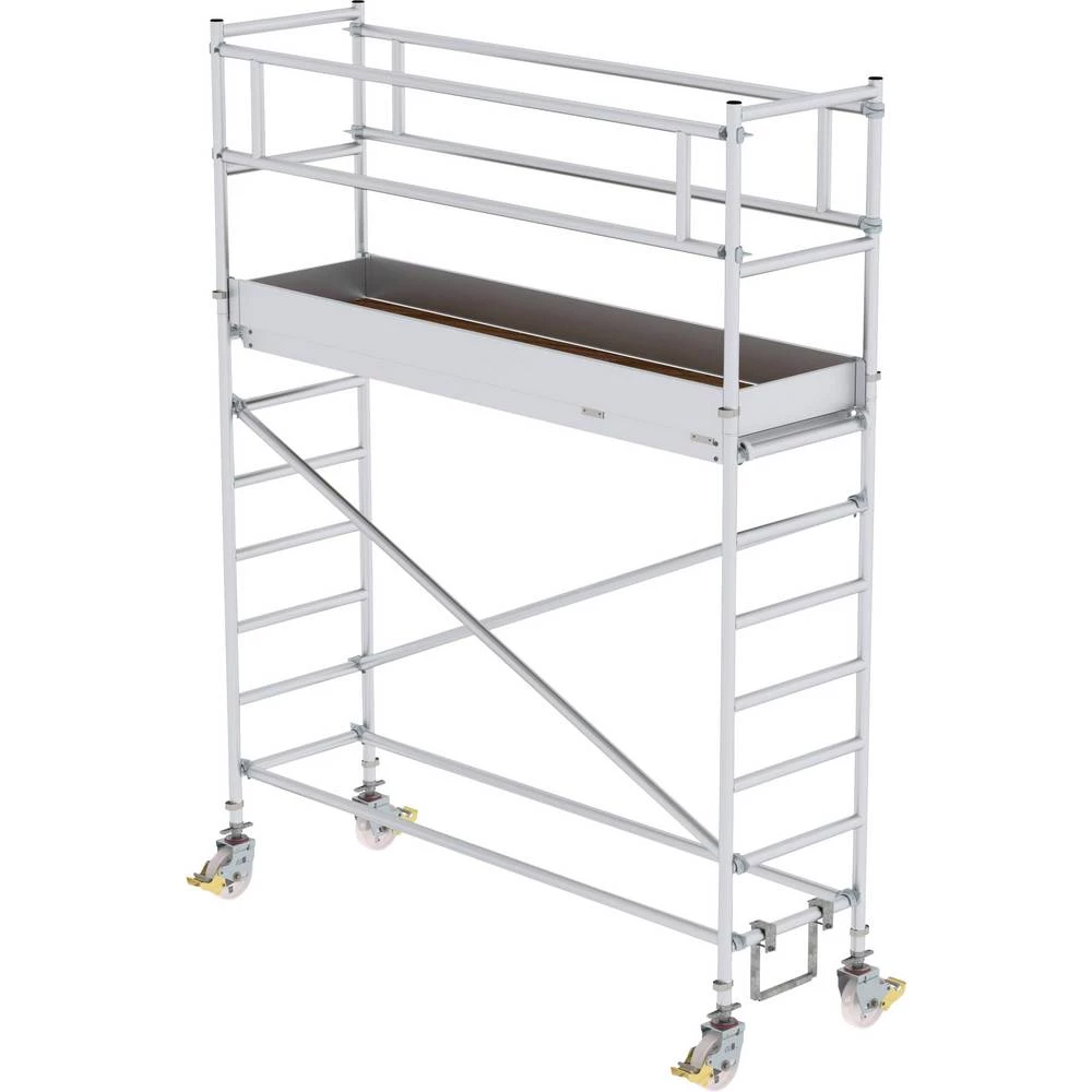 Günzburger Steigtechnik 155245 na roli montaža bez alata Radna visina (maks.): 4.4 m slika