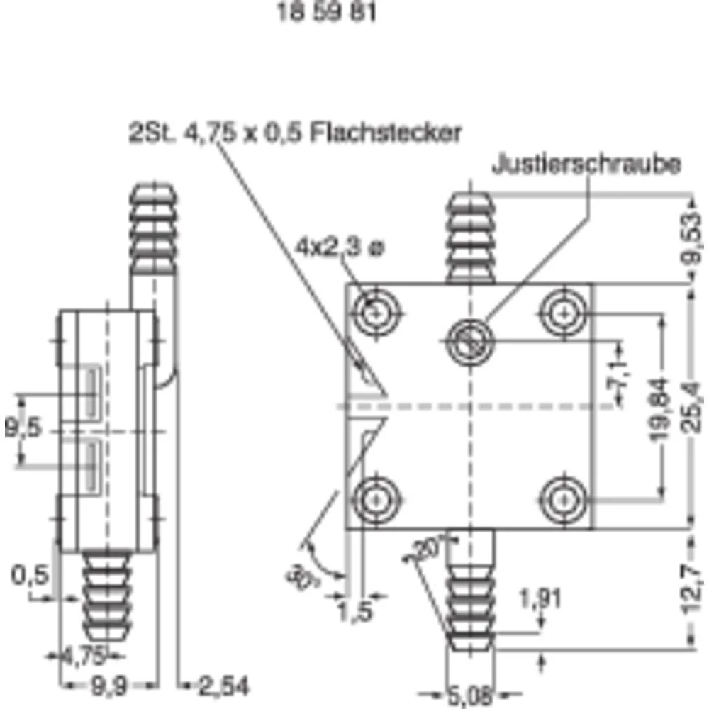 Tlačna sklopka Delta MPL-503 RANGE B 1.2 - 8 mbar slika