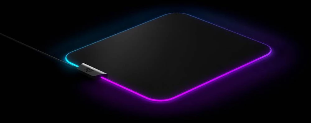 Gaming podložak za miša Steelseries QcK Prism Cloth Medium Osvjetljen Crna, RGB slika