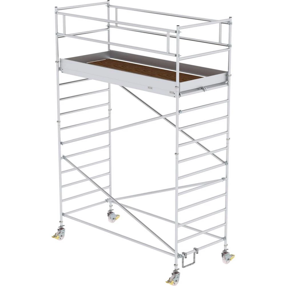 Günzburger Steigtechnik 169335 na roli montaža bez alata Radna visina (maks.): 5.4 m slika