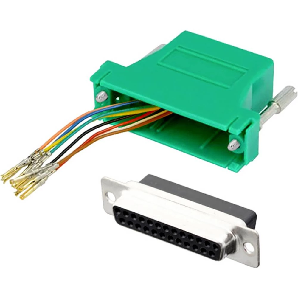 encitech DA25-SMJ8-K-G-RC D-Sub adapter 25-polni ženski konektor D-Sub - RJ45-ženski konektor 8p8c 1 St. slika