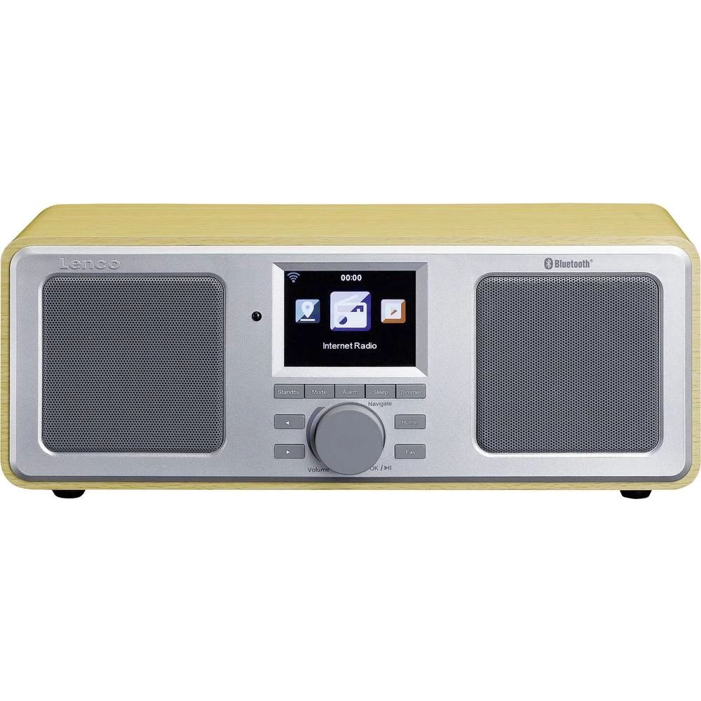 Internet Džepni radio Lenco DIR-150 AUX, Bluetooth, UKW, USB, WLAN Drvo slika