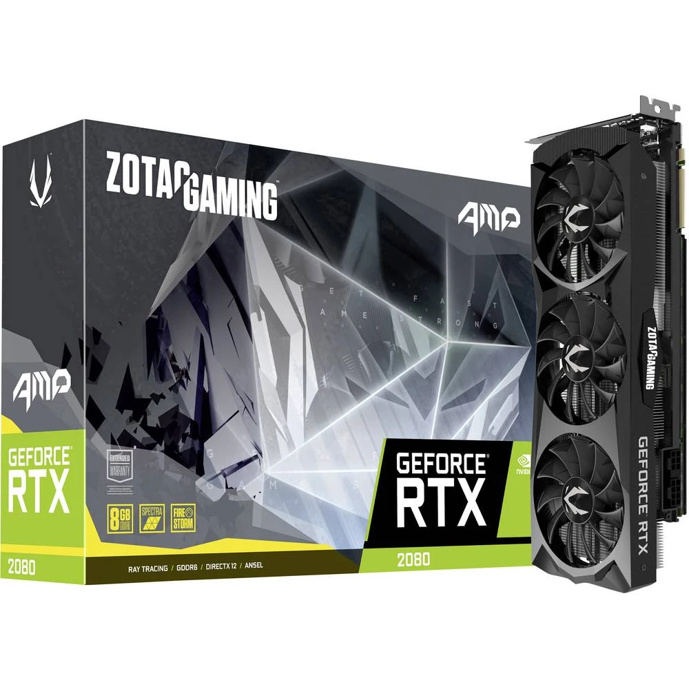 Grafička kartica Zotac Nvidia GeForce RTX2080 AMP! Edition 8 GB GDDR6-RAM PCIe x4 DisplayPort, HDMI&trade;, USB-C&trade; slika