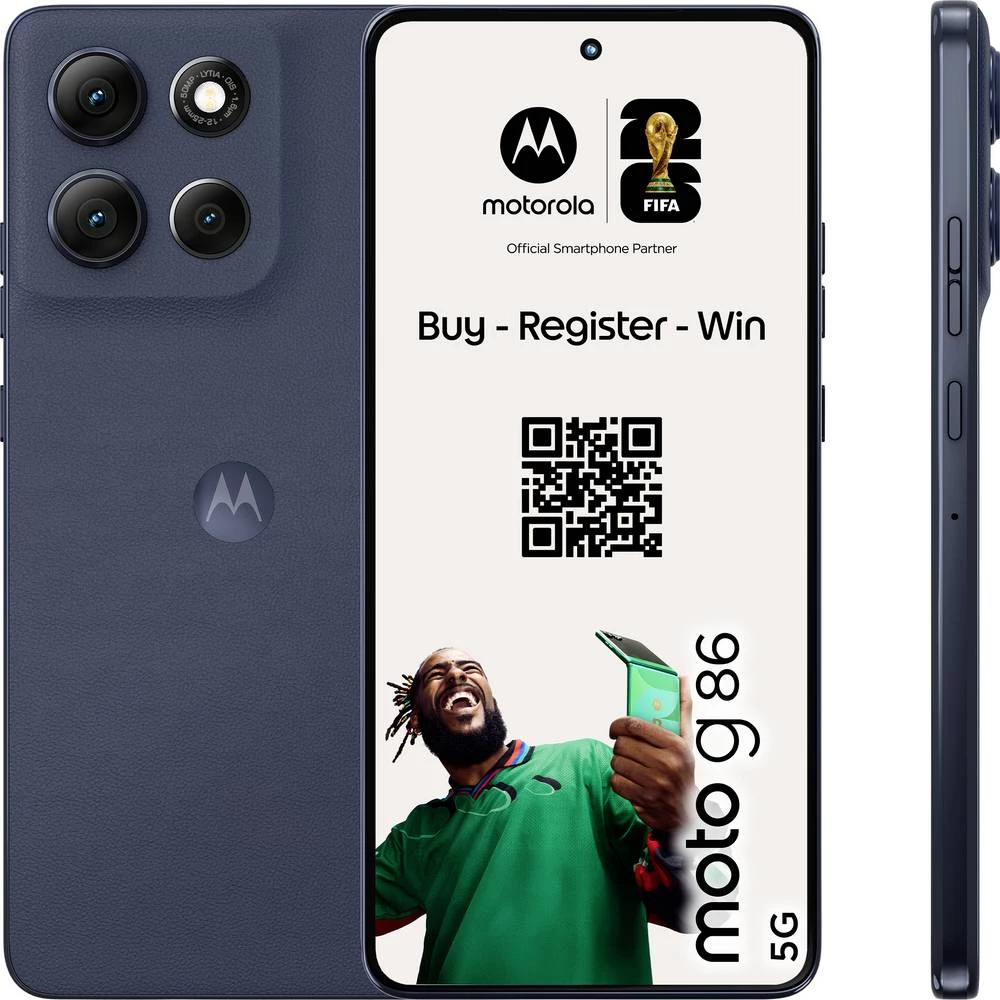 Motorola moto g86 5G 256 GB tamnosiva Energetska učinkovitost 2021 A (A - G) 16.9 cm (6.67 palac) pametni telefon slika