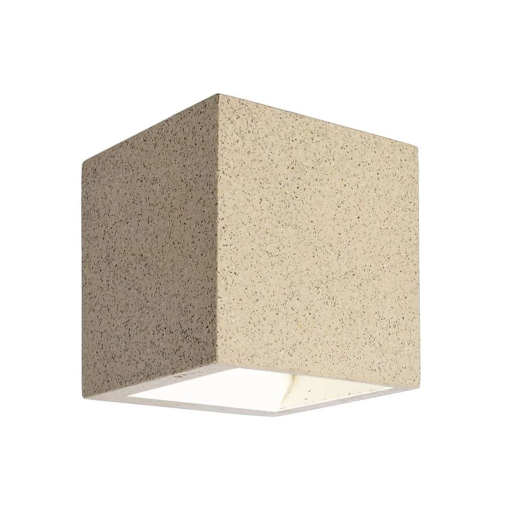 Deko Light Mini Cube Beige Granit Mini Cube nadgradna zidna svjetiljka LED fiksno ugrađena Energetska učinkovitost 2021: F (A - G) 4 W bijela slika