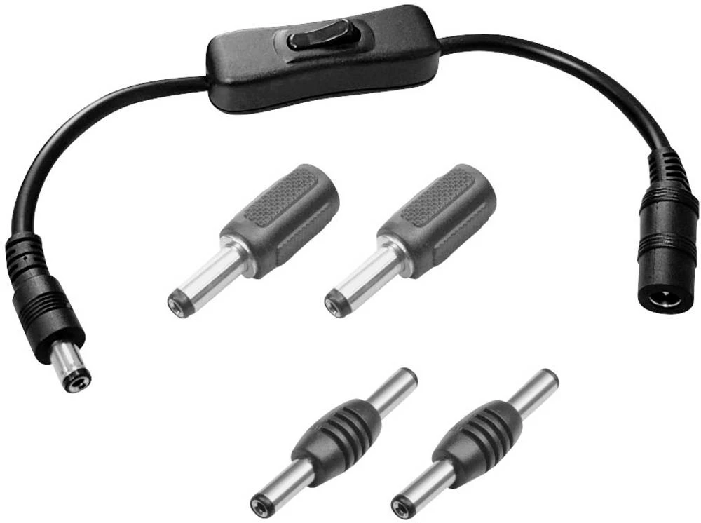 TRU COMPONENTS Niskonaponski produžni kabel Niskonaponski adapter-Niskonaponski konektor 2.5 mm 5.5 mm 20 cm 1 ST slika