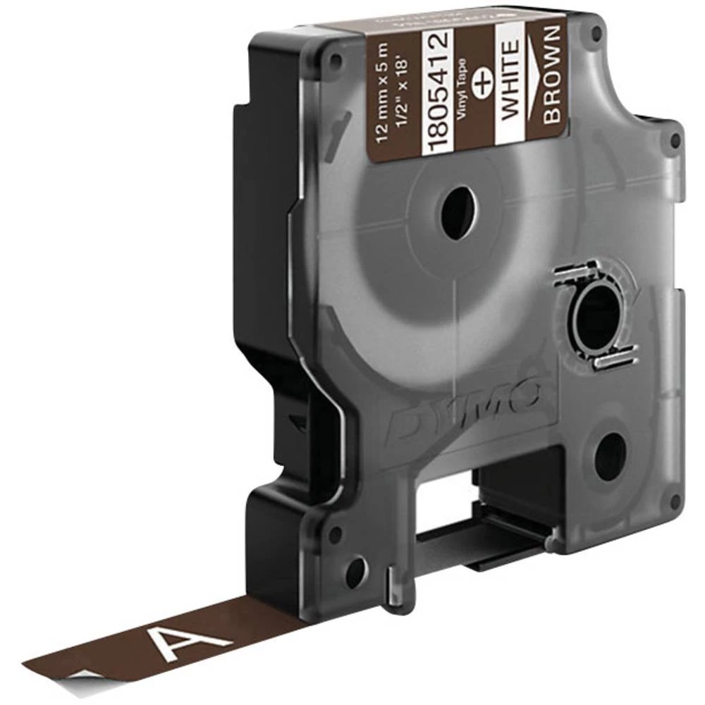 Traka DYMO 1805412 Vinil Boja trake: Smeđa boja Boja slova: Bijela 12 mm 5.5 m slika