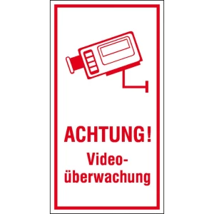 SafetyMarking 21.5211 znak informacije Videonadzor samoljepljiva folija (Š x V) 80 mm x 150 mm 1 St. slika