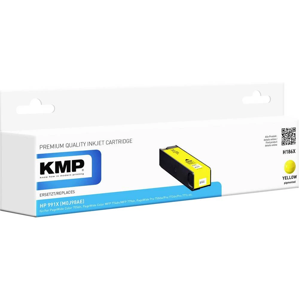 KMP patrona tinte zamijena HP M0J98AE(991X)YEL kompatibilan single žut H187X 1767,4009 slika