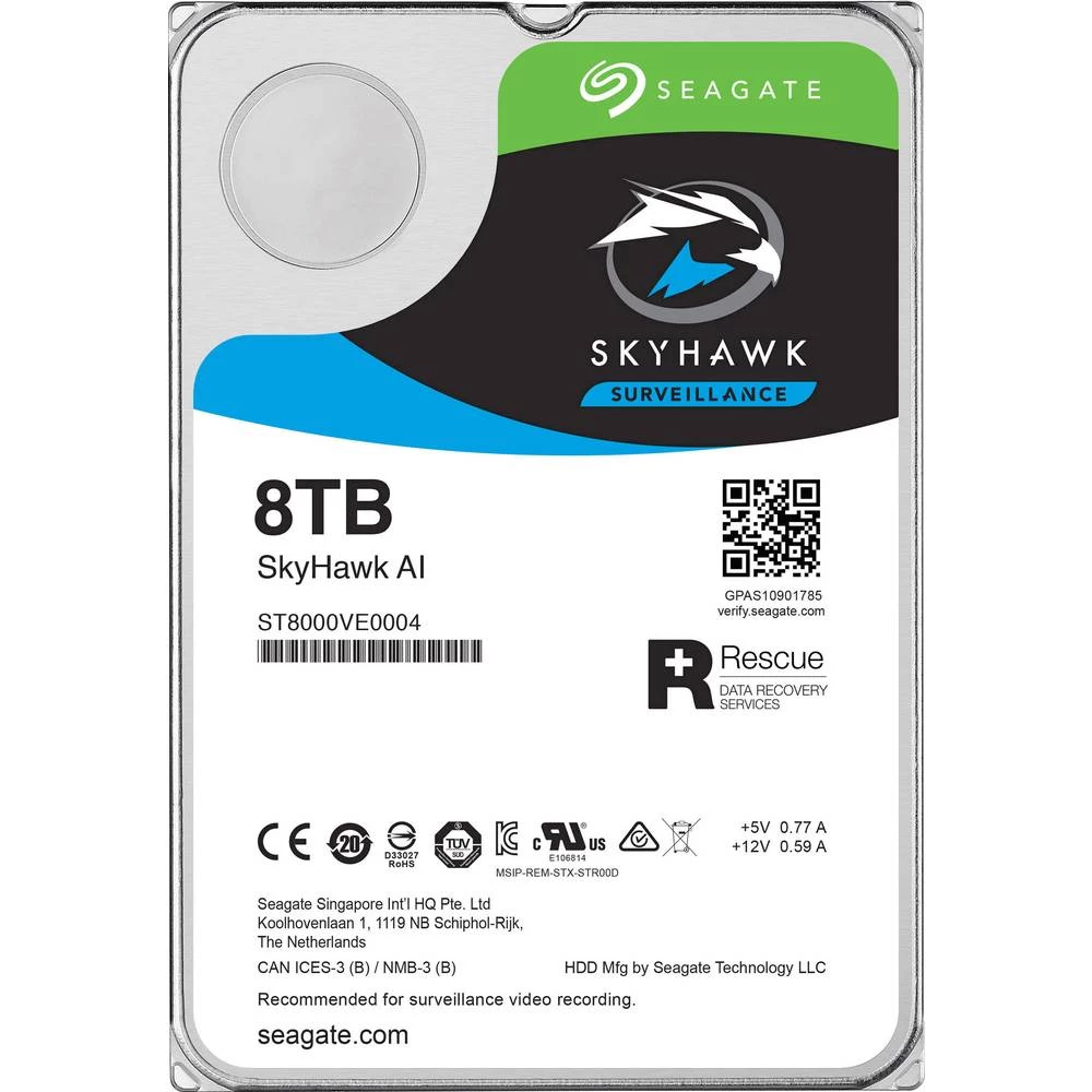 Unutarnji tvrdi disk 8.9 cm (3.5 ") 8 TB Seagate Bulk ST8000VE0004 SATA III slika