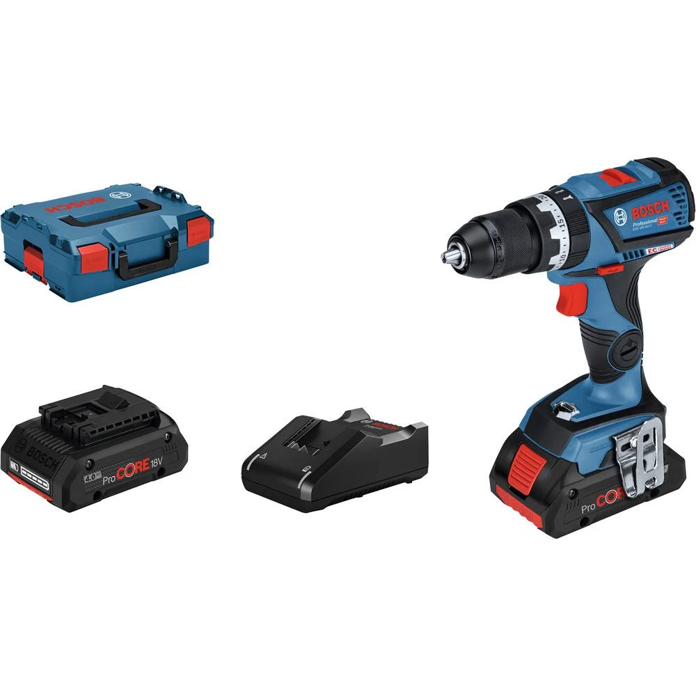 Bosch Professional GSB 18V-60 C 2 brzine-Akumulatorski čekić Uklj. kofer, Uklj. 2 akumulatora slika