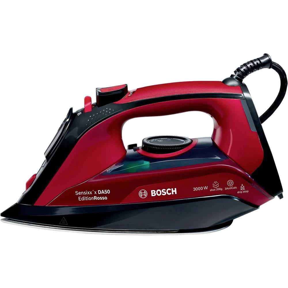 Bosch Haushalt Sensixx'x DA50 EditionRosso parno glačalo tamnocrvena, crna 3000 W slika