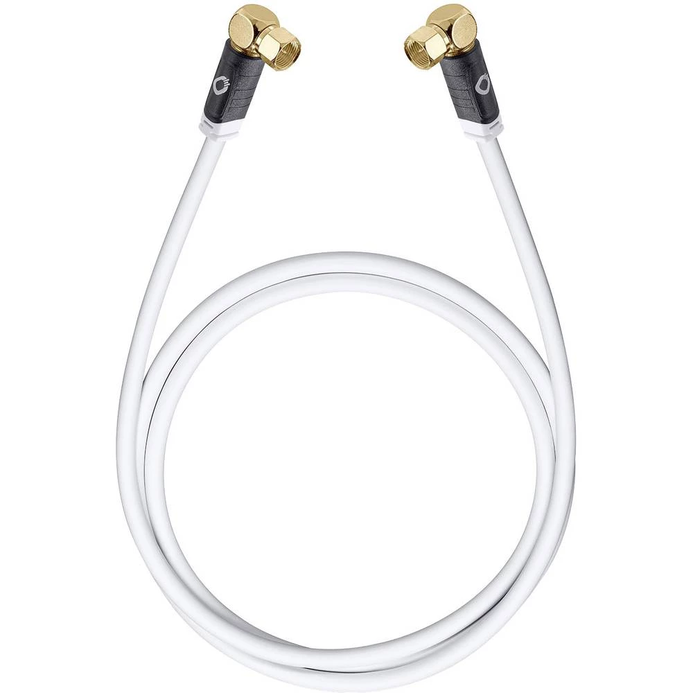 Antene, SAT Priključni kabel [1x Muški konektor F - 1x Muški konektor F] 1.20 m 120 dB pozlaćeni kontakti Bijela Oehlbach slika