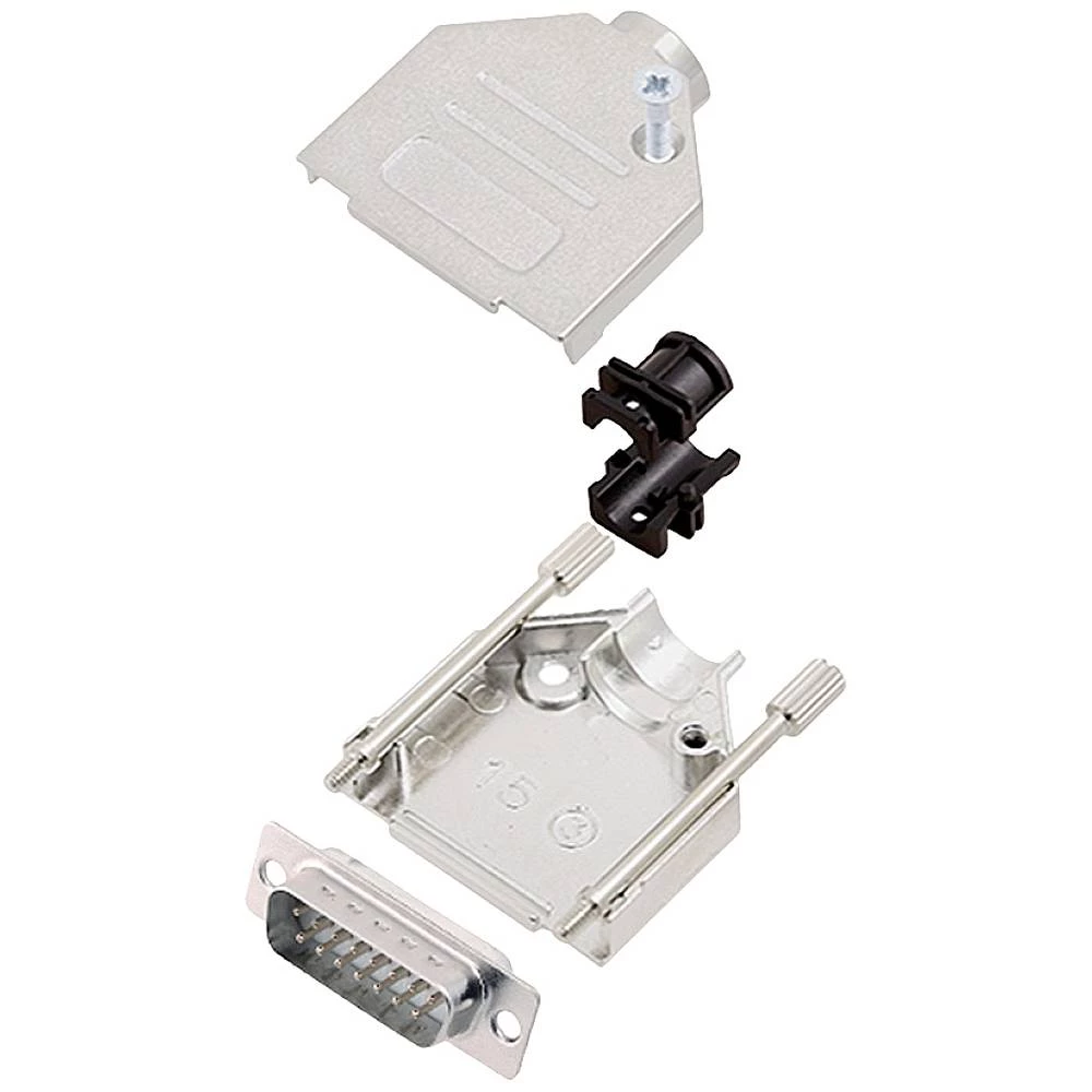Komplet D-SUB pinskih konektora 180 ° Broj polova: 15 Lemni kup encitech DTZK15-DMP-W-K 1 ST slika