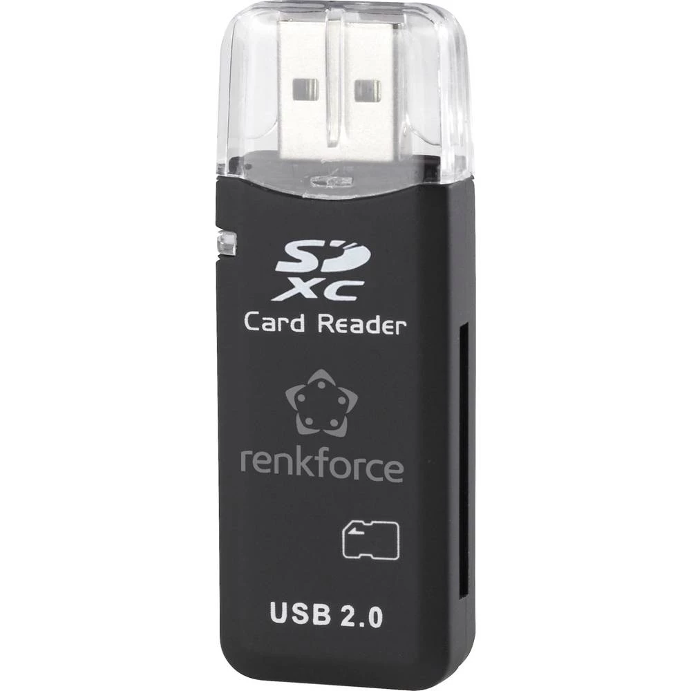 Renkforce CR02e-K vanjski čitač memorijskih kartica USB 2.0 crna slika