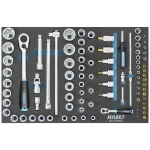 Set nasadnih ključeva, četvrtasta utičnica 6,3 = 1/4 inča, četvrtasta utičnica 12,5 = 1/2 inča Hazet 163-258/92 komplet nasadnih ključeva    163-258/92