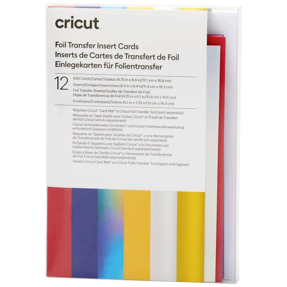 Cricut Insert Cards FOIL Celebration R40 set kartica  crvena, plava boja slika