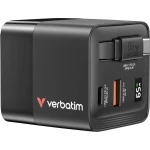 Verbatim GaN Charger 65 W adaptar za putovanje 65 W 1x USB-A, 1x USB-C® Power Delivery, Power Delivery 3.0, QC 3.0 brzi