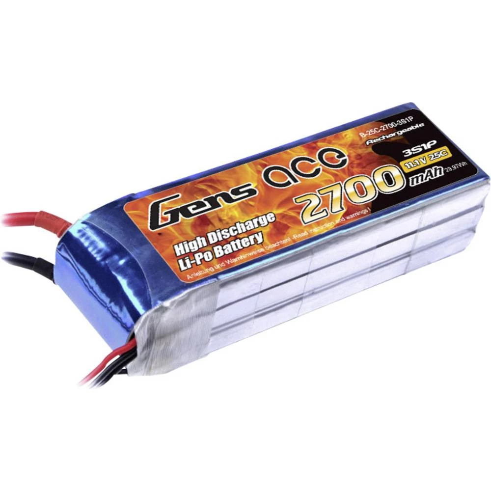 LiPo akumulatorski paket za modele 11.1 V 2700 mAh Broj ćelija: 3 25 C Gens ace Softcase XT60 slika