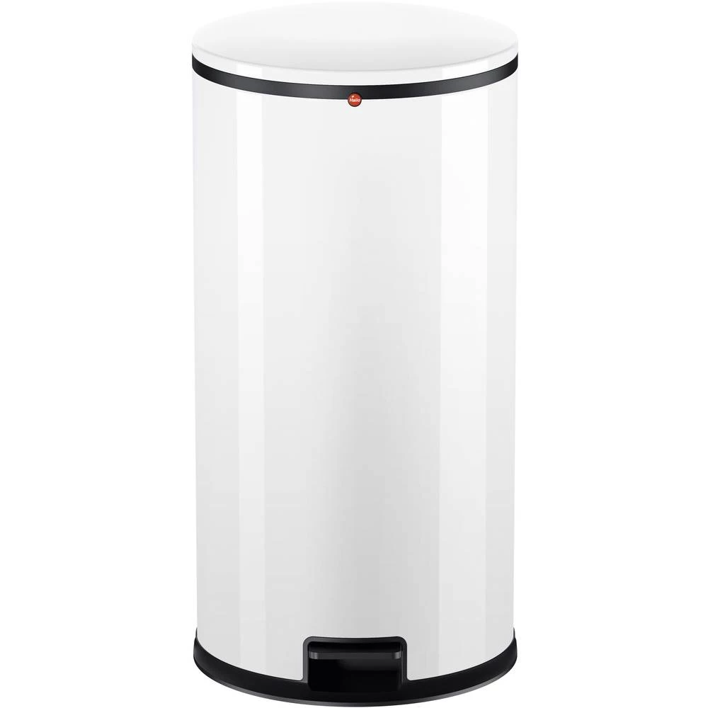 Kanta za smeće 44 l Hailo Pure XL (promjer x V) 450 mm x 700 mm bijele boje, nožna pedala, poklopac s automatskim zatvaranjem 1 slika
