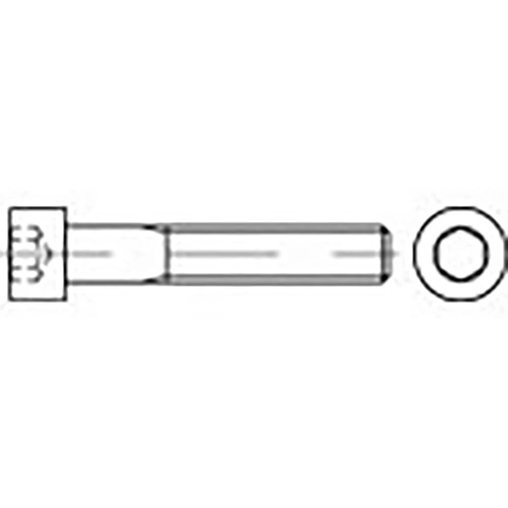 TOOLCRAFT TO-6856770 vijci s cilindričnom glavom M3 35 mm unutarnji šesterostrani DIN 912 čelik 100 St. slika