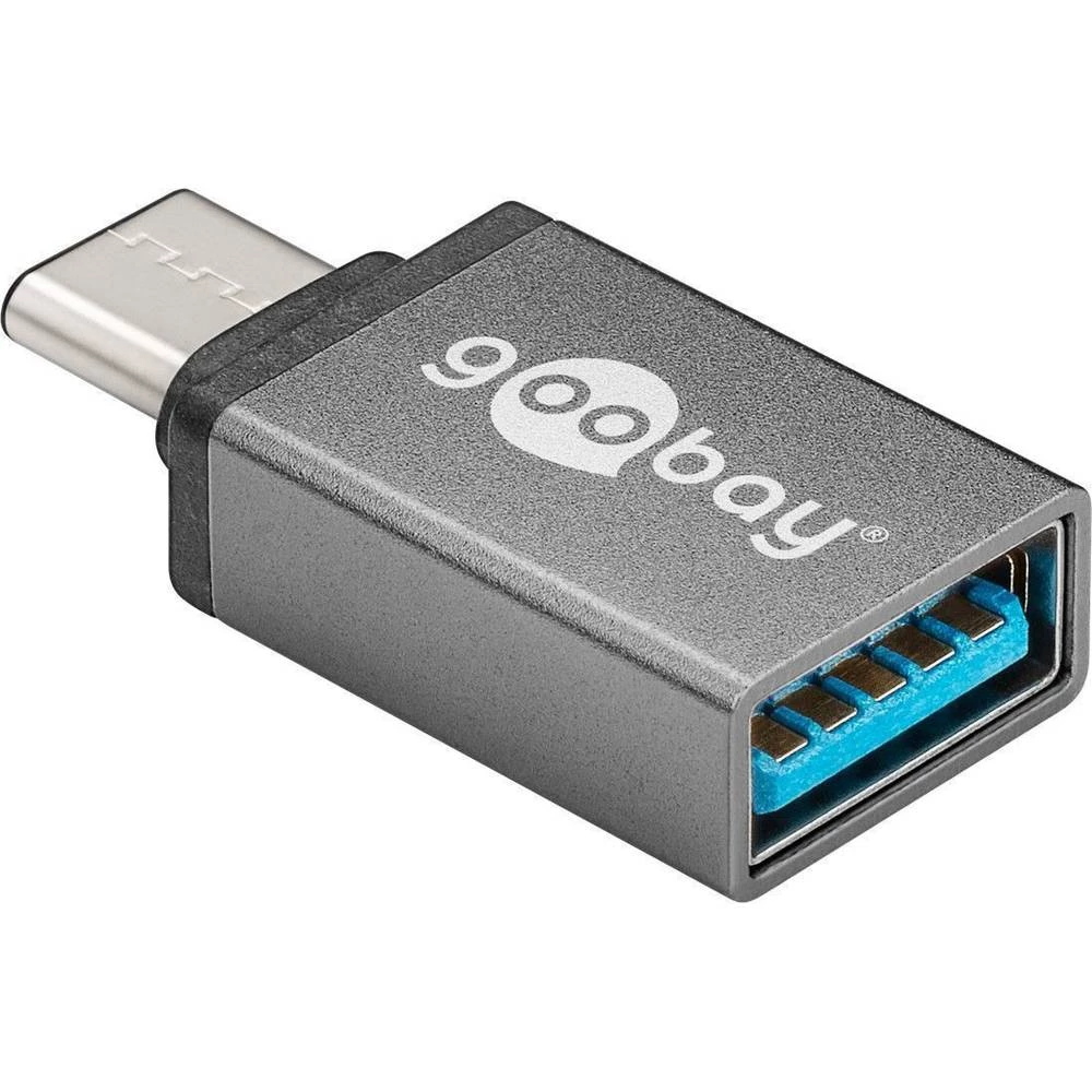 USB 3.0 Adapter [1x Muški konektor USB-C™ - 1x Ženski konektor USB 3.0 tipa A] Siva Goobay slika
