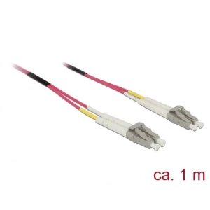 Staklena vlakna Svjetlovodi Priključni kabel [1x Muški konektor LC - 1x Muški konektor LC] 50/125 µ Multimode OM4 1 m Delo slika