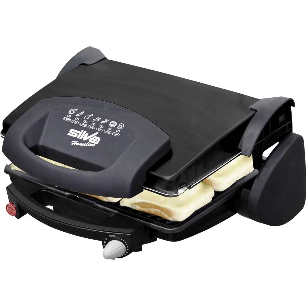 Električan Kontakt roštilj Silva Homeline KG 2010 S ručnim podešavanjem temperature Crna slika