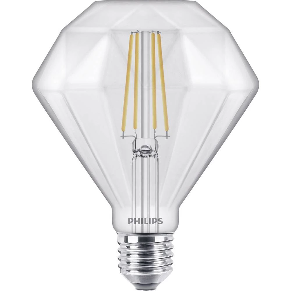 Philips LED ATT.CALC.EEK A+ (A++ - E) E27 Oblik dijamanta 5 W = 40 W Toplo bijela (&Oslash; x D) 11.2 cm x 11.2 cm Prigušivanje slika