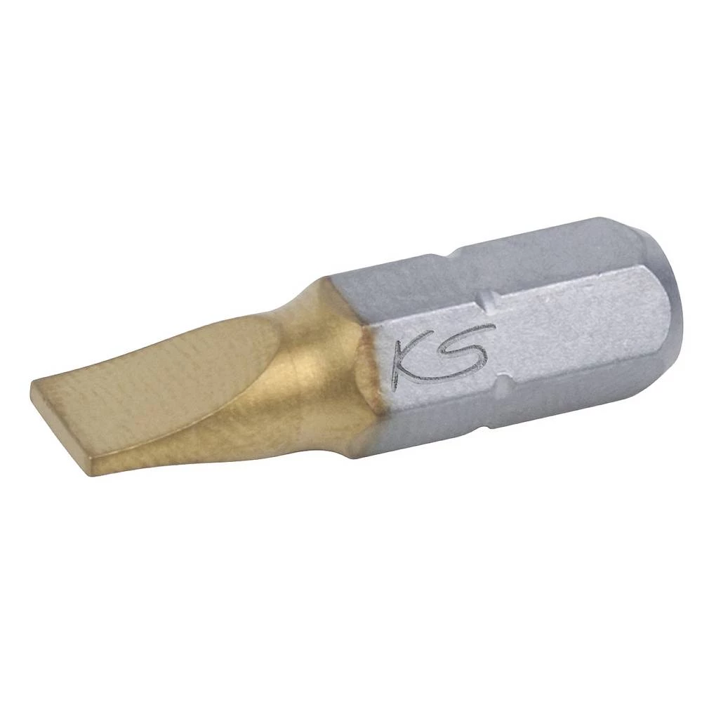 KS Tools 911.2635 pljosnati bit 8 mm čelik za alat presvučen titanom C 6.3 5 St. slika