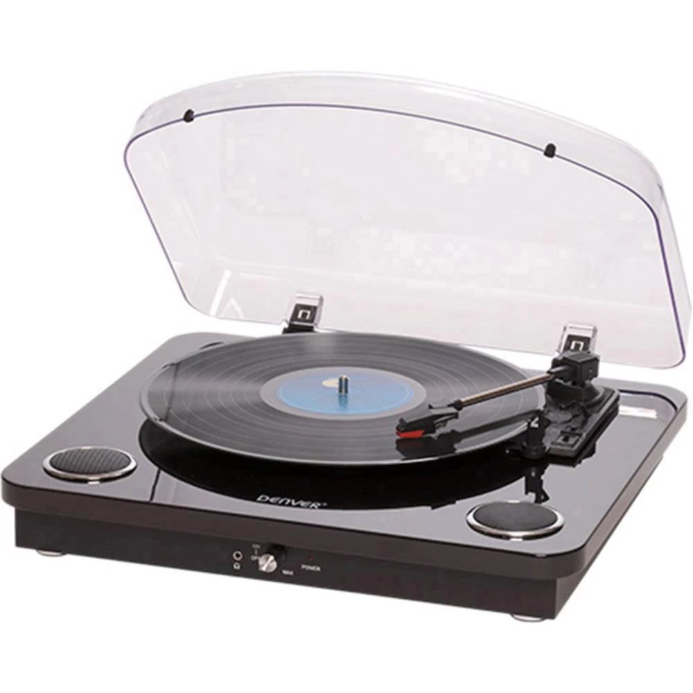 Denver VPL-200 USB gramofon Remenski pogon Crna slika
