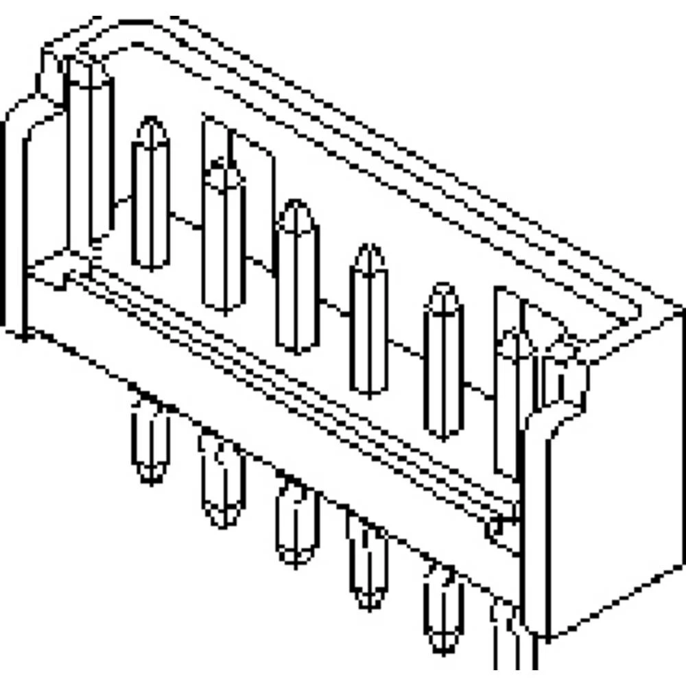 Molex 532900480 2.00mm Pitch SlimStack Board-to-Board Header, Vertical, Single Row, 0.50mm Square Pin, with Friction Lock, 4 Circuits, with Kinked PC Tails slika