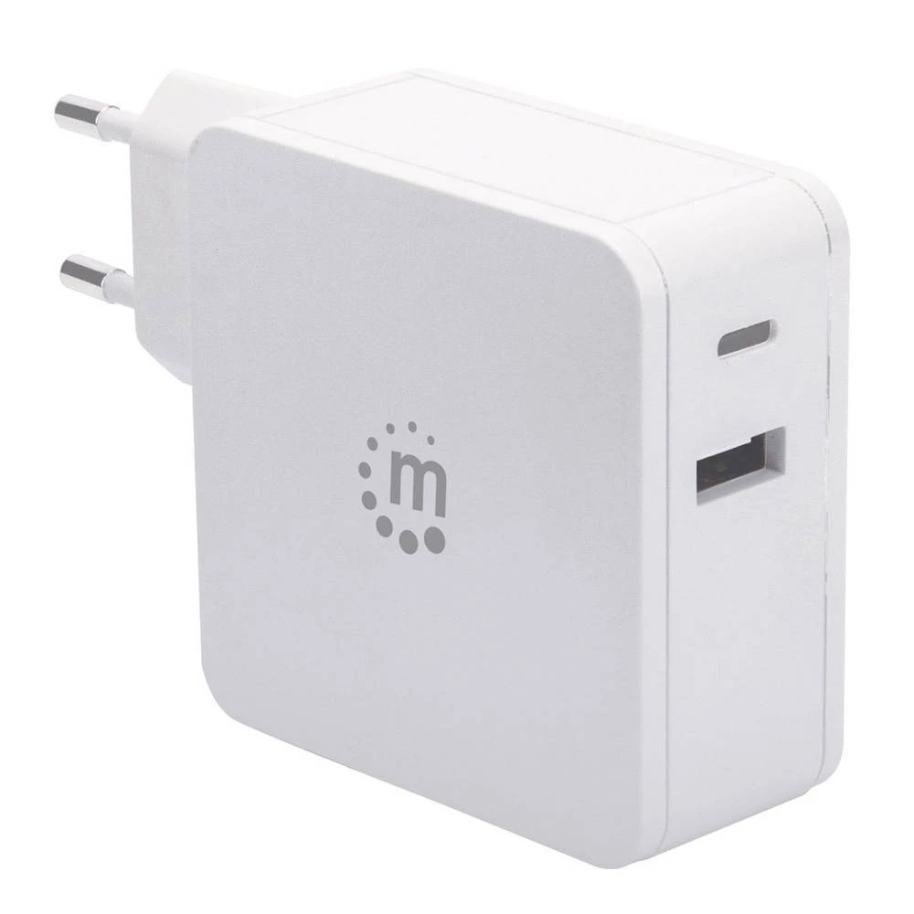 Manhattan 180146 USB punjač Utičnica Izlazna struja maks. 3 A 2 x Ženski konektor USB 2.0 tipa A, Ženski konektor USB-C&trade; U slika