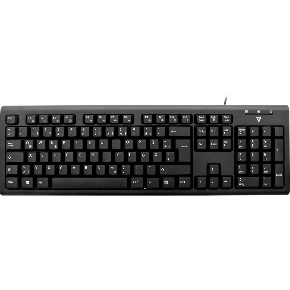 USB tipkovnica V7 Videoseven KU200DE Crna slika