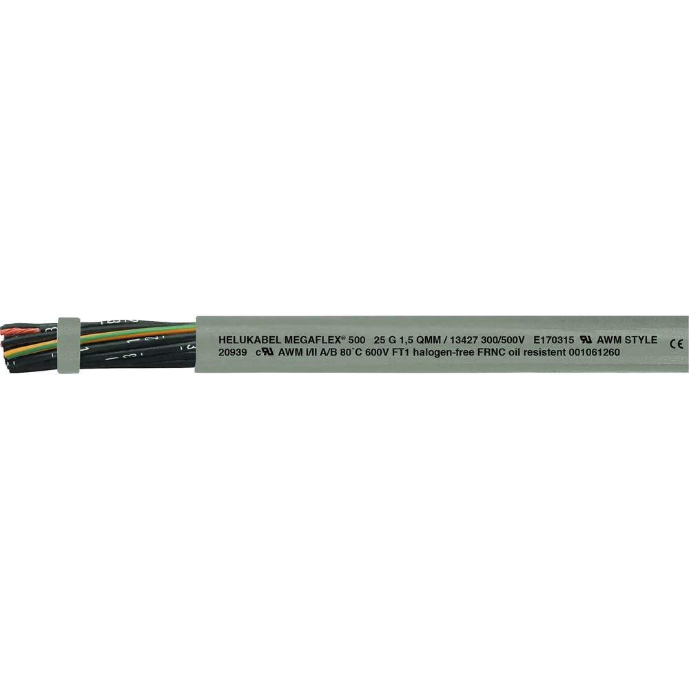 Helukabel MEGAFLEX® 500 kontrolni vod 3 x 1.50 mm² siva 13416-1000 1000 m slika