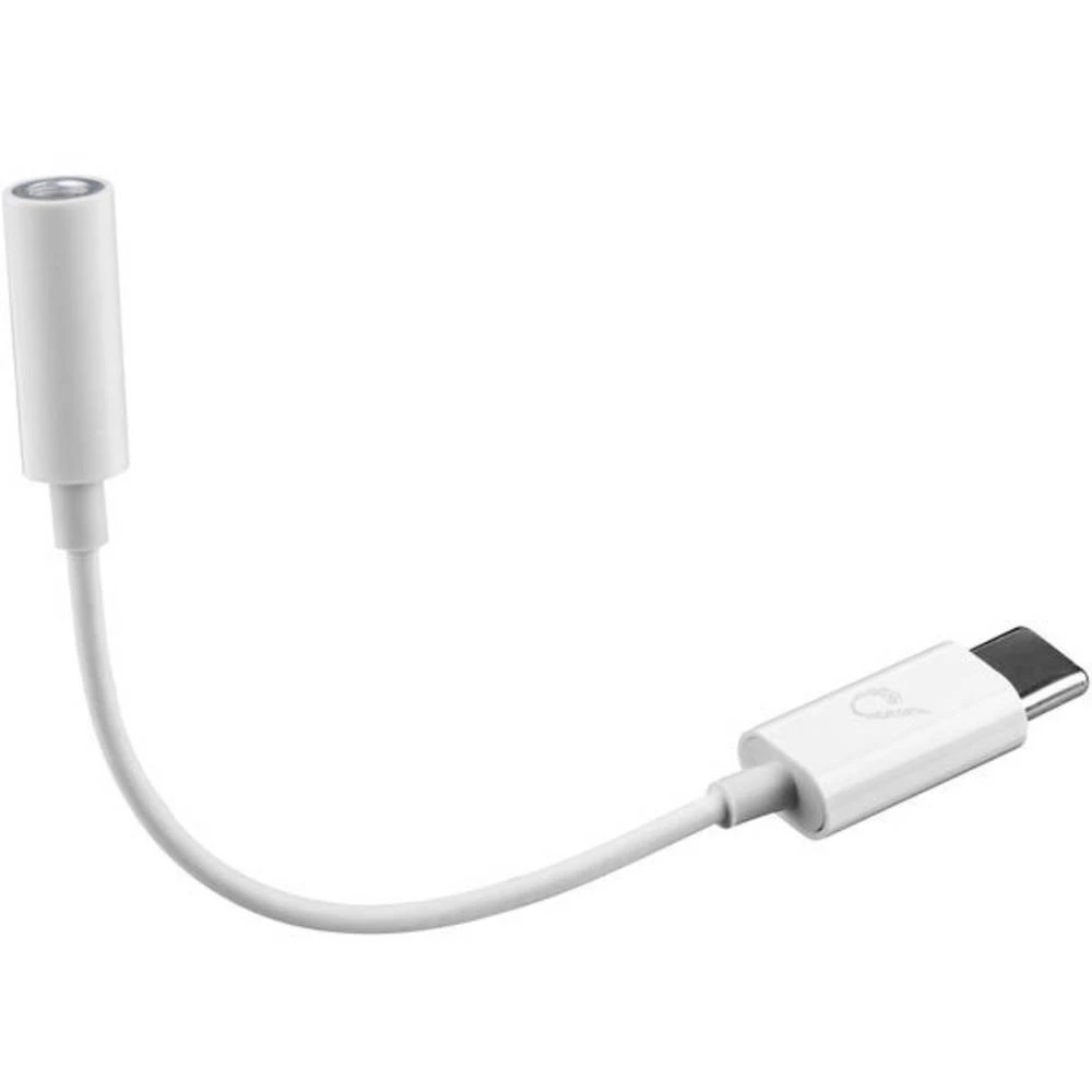 USB 2.0 Adapter [1x 3.5 mm utičnica sa zlatnim kontaktima - 1x Muški konektor USB 2.0 tipa C] Bijela visokofleksibilan Cellularl slika
