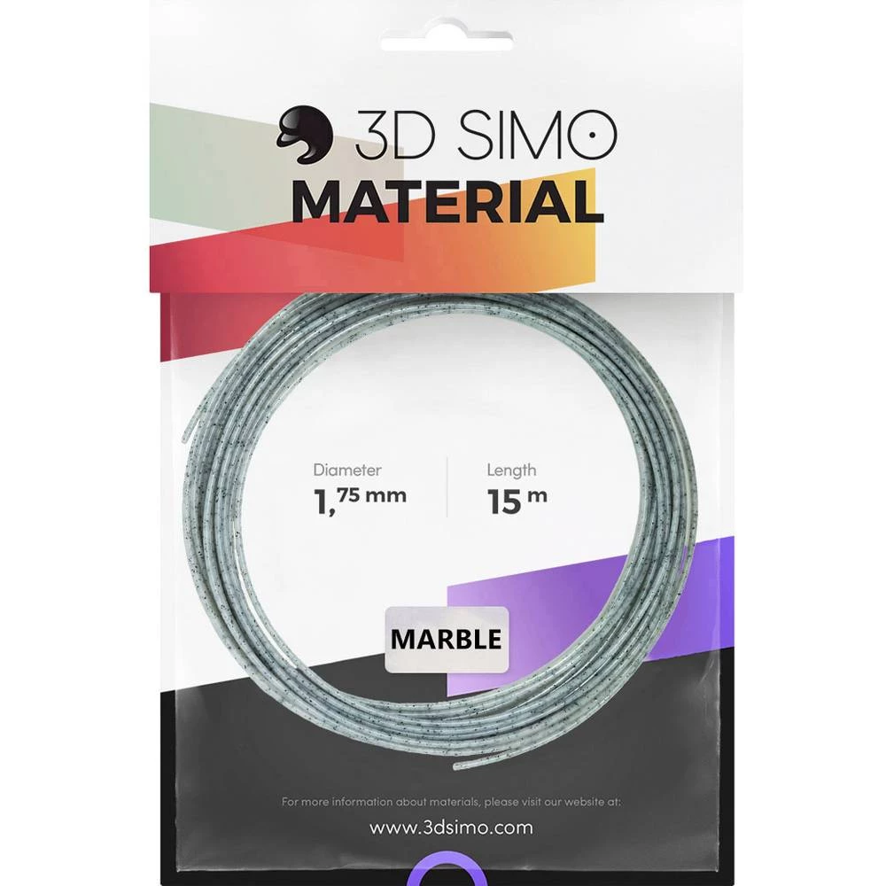 3D pisač filament 3D Simo 3Dsimo-Marble 1.75 mm Mramorno-siva 40 g slika