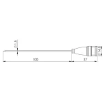 Potopno/utično senzor Greisinger GF 2T-E1.5 -70 Do 250 °C Tip tipala Pt1000 Kalibriran po Tvornički standard (vlastiti)