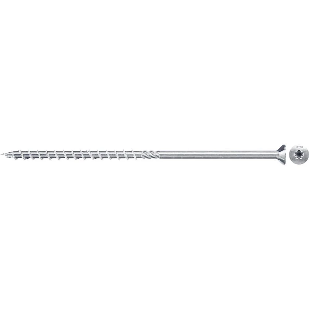 fischer Power-Fast 10,0 x 240 upuštena glava plava pocinčana unutarnja zvijezda s djelomičnim navojem TX Fischer  545244 vijak za iverice 10 mm 240 mm TX    čelik galvansko pocinčani 50 St. slika