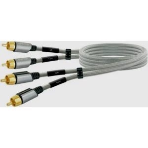 Schwaiger cinch audio priključni kabel [2x muški cinch konektor - 2x muški cinch konektor] 2.5 m space siva pozlaćeni kontakti slika