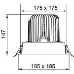 Brumberg 12583174 12583174 LED ugradna svjetiljka   LED  40 W bijela