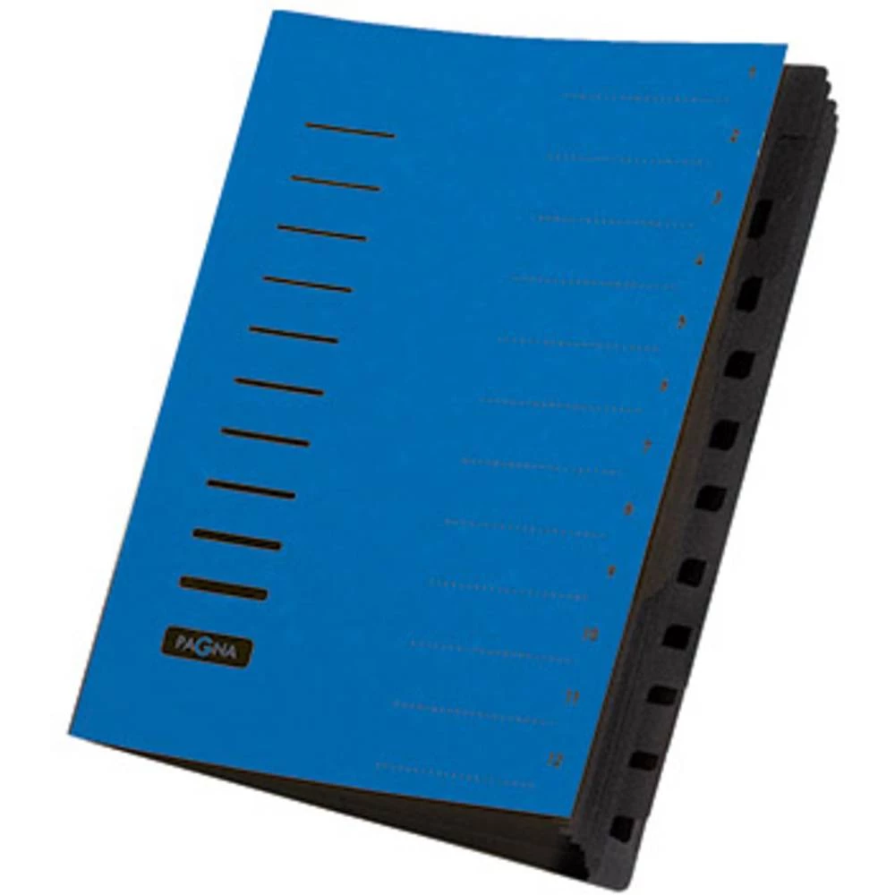 PAGNA Uredski materijal Plava boja DIN A4 Prešpan karton Broj pretinaca: 12 1554275 slika