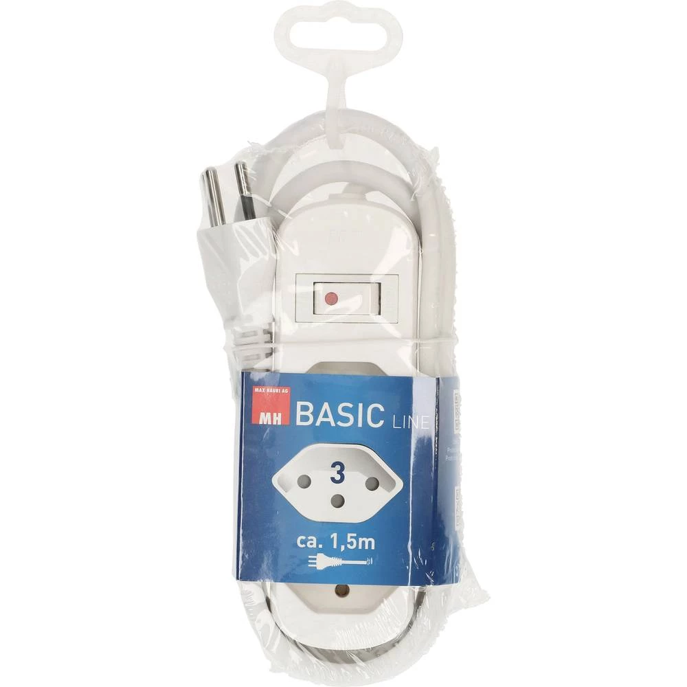 Max Hauri 160241 razdjelna letva s prekidačem 1 komad bijela ch utikač 1 St. slika