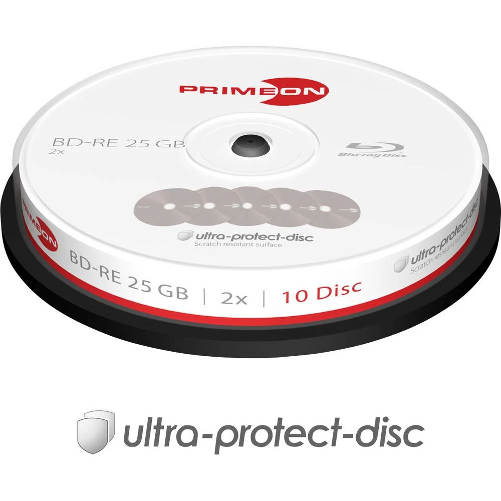 Blu-ray BD-RE prazan 25 GB Primeon 2761314 10 ST Vreteno Premaz protiv ogrebotina slika