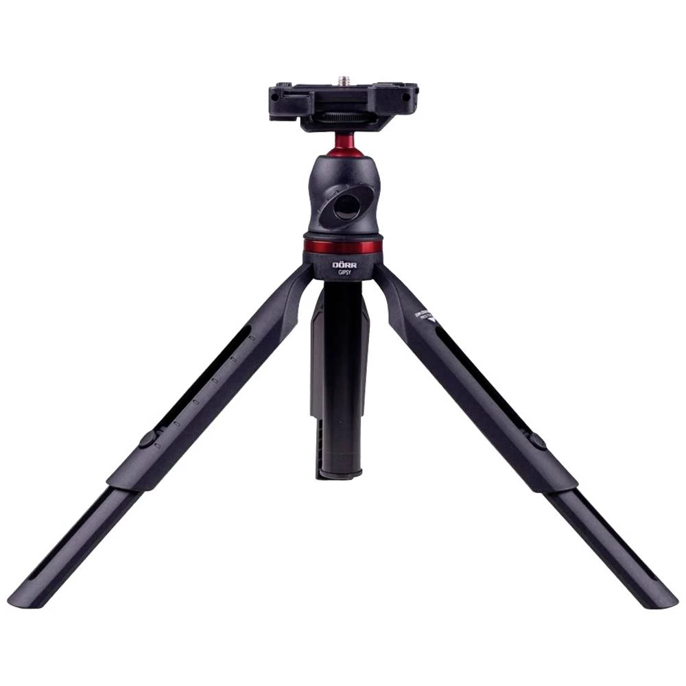 DÖRR Selfie Gipsy mini stativ 1/4 inča Radna visina=22 - 68 cm crna/crvena loptasta glava slika