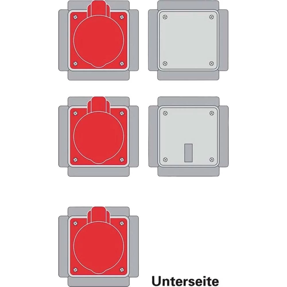 ABL Sursum 3E51.34 univerzalna priključna jedinica IP44 crvena slika